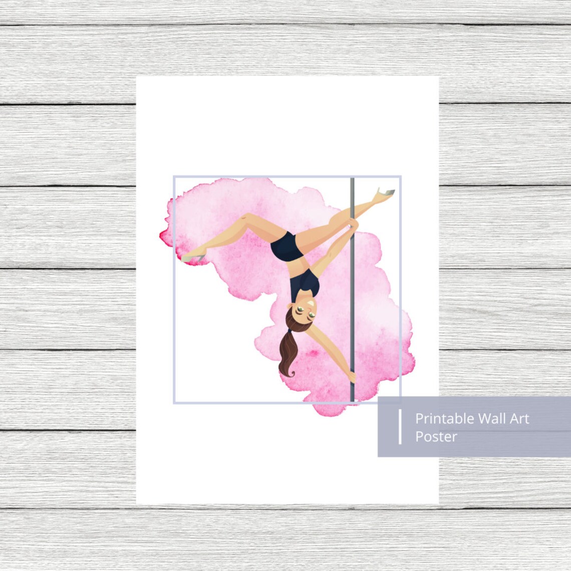 Printable Pole Dance Wall Art Digital Poledancing Girl Etsy