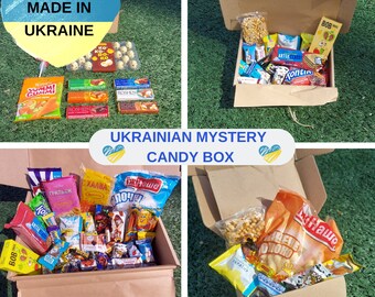 Boîte à bonbons mystère ukrainienne | Coffret cadeau Best Friend rempli de gâteries ukrainiennes authentiques | Délicieuse boîte surprise de la boutique ukrainienne