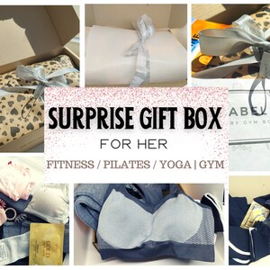 Womens Fitness Gift Box | Surprise Fitness Box For Her | Mystery Yoga Gift Basket | Pilates gifts | Gym box gift for her | Women Gym gift