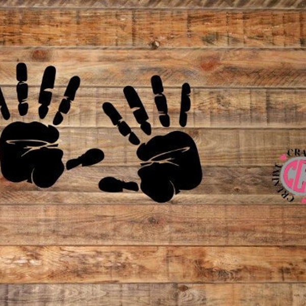 Baby Handprint SVG, Baby Handprint DXF, Baby Handprints, Baby hands SVG, Baby Hands Clipart, Baby Hands Silhouette, Baby Shower Svg