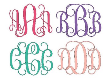 SVG Script Interlocking Monogram Font, SVG Script Cursive font, Monogram for SVG only instant download design