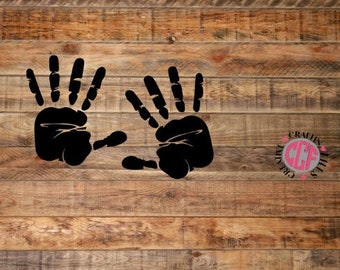 Baby Handabdruck SVG, Baby Handabdruck DXF, Baby Handabdrücke, Baby Hände SVG, Baby Hände Clipart, Baby Hände Silhouette, Baby Shower Svg