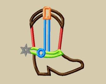 Cowboy Boot Applique Design , Cowboy Boot Applique Design File, Cowboy Boot Instant Digital Download File for Machine Embroidery