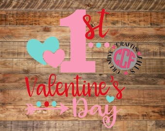 Valentines Day SVG, My First Valentines Day Svg, Babys First Valentines Day Svg, First Valentine Cutting file, My 1st Valentines Day Svg