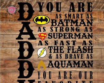 Daddy Superhero SVG, Superhero Daddy SVG, Vaders Dag Svg, Superhero Svg, U bent mijn held svg, DC vaders dag shirt,