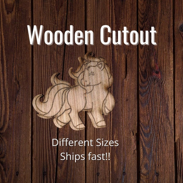 Unicorn Wood Cutout, Unicorn laser cut, Unicorn Wooden Cutout, Unicorn Wood Craft, Unicorn DIY Wood piece, Wooden Unicorn , DIY Laser cut