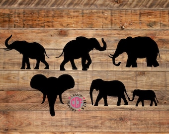Elephant SVG cutting file for Cricut and Silhouette, Elephants pack, zoo Animal,cut svg png eps dxf jpg vector