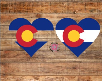 Colorado Heart Flag svg cutting file for cricut silhouette cameo, instant digital download for vector file in SVG png jpg dxf eps