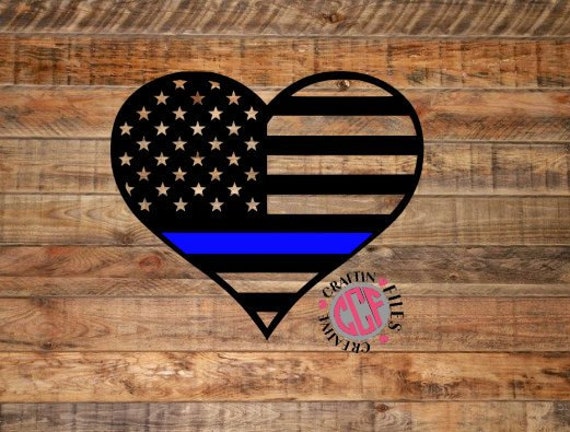 Police Wife Svg Back The Blue Heart Svg Back The Blue Etsy