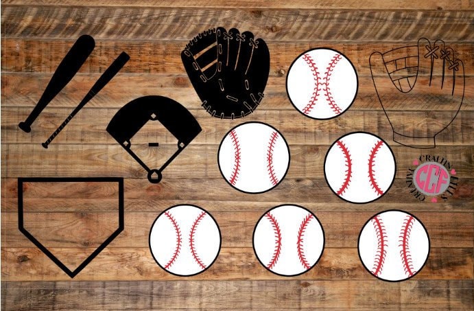 Baseball Svg Baseball Bat Svg Home Plate Svg Baseball Etsy