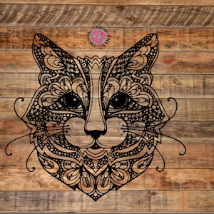 Mandala Cat svg, cat svg, mandala svg, mandala kitten svg, kitty svg, mandala cat, mandala, cat, dxf eps jpg png