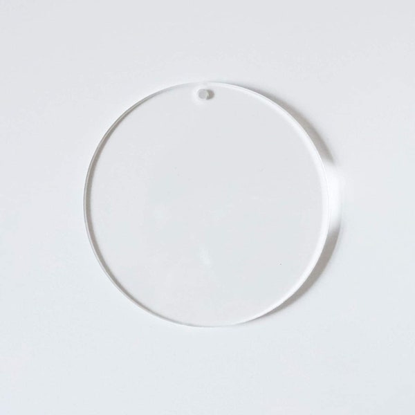 Circle Shaped Clear Acrylic Blanks, Cutouts - With/Without Holes - Perfect For Crafts, DIYer, Keychains, Charms, Gifts, Resell