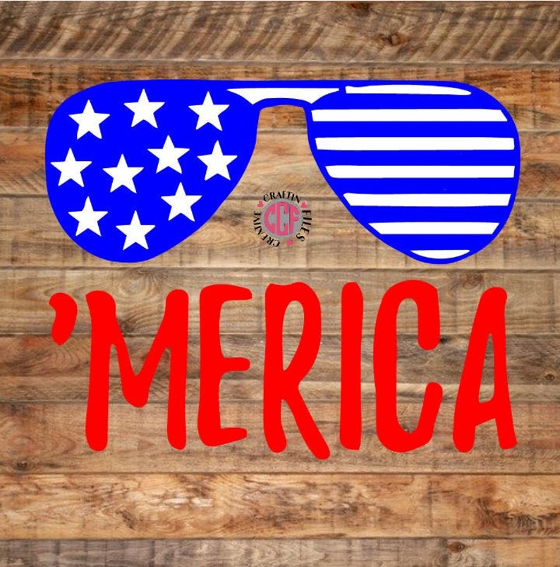 Download Merica sunglasses cut file svg png dxf eps jpg american ...