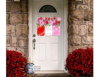 Valentine's Day Door Hanger, Front Door Decor, Love Door Hanger, Valentine's Day Decor, Valentine Day Love Door Hanger, Home Decor