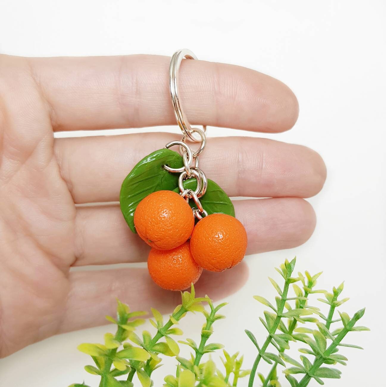 Polymer Clay Handbag Charm Bag Charm Orange Keychain Mandarin Etsy