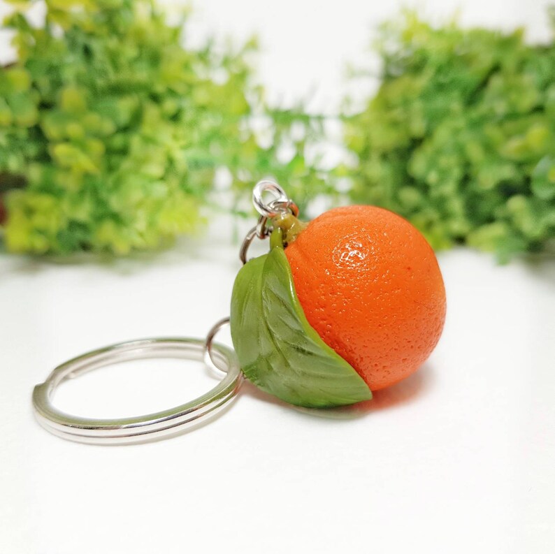 Polymer Clay Handbag Charm Bag Charm Orange Keychain Mandarin Etsy