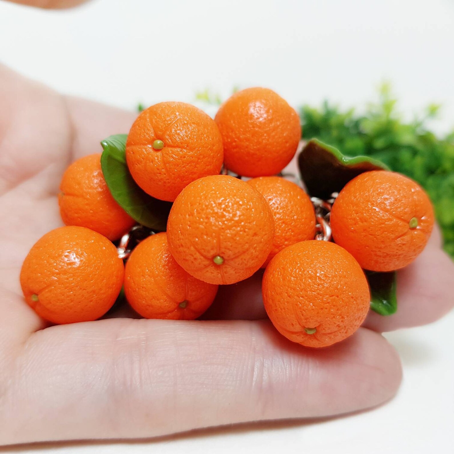 Polymer Clay Handbag Charm Bag Charm Orange Keychain Mandarin Etsy