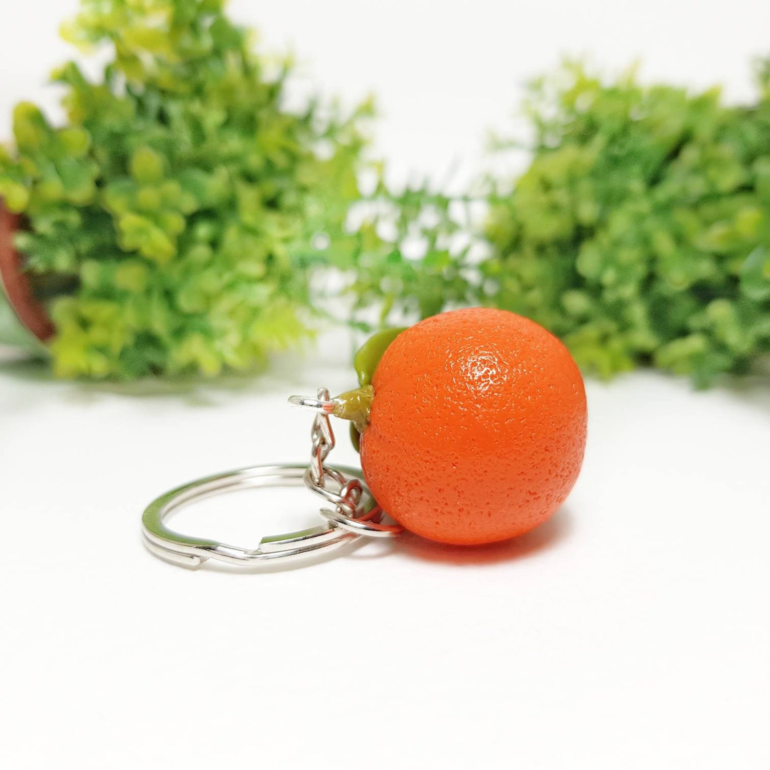 Polymer Clay Handbag Charm Bag Charm Orange Keychain Mandarin Etsy
