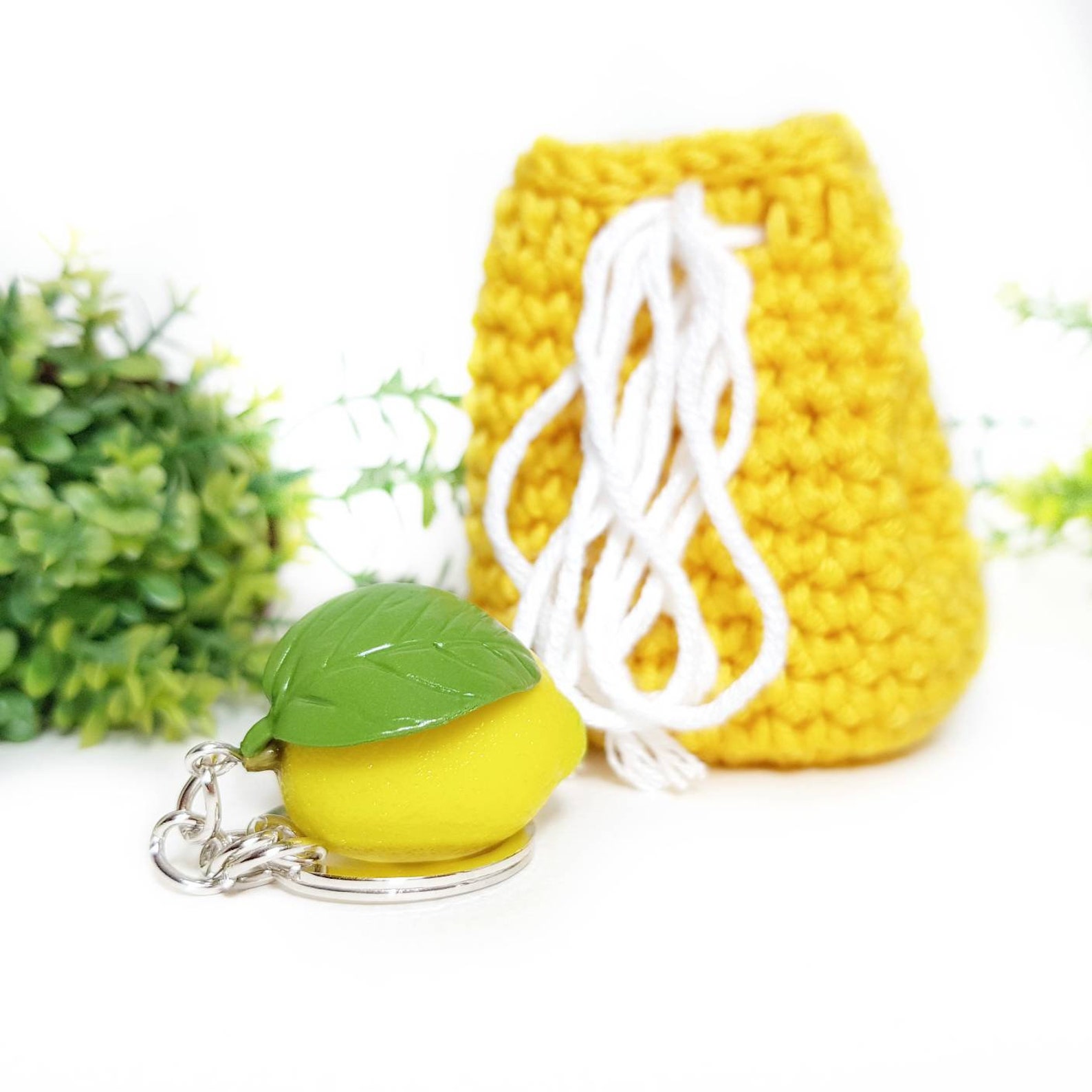 Polymer Clay Handbag Charm Bag Charm Lemon Keychain Miniature Etsy