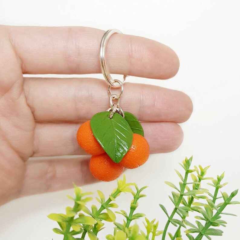 Polymer Clay Handbag Charm Bag Charm Orange Keychain Mandarin Etsy