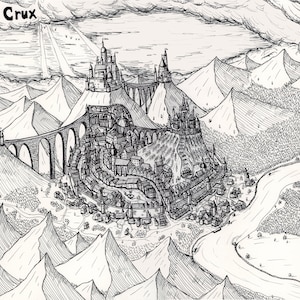 Fort Crux, Mapa De La Ciudad De Fantasía, Fantasía
