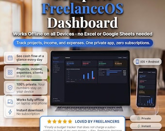 Freelancer Budget Tracker – Income, Expenses, Ad Spend, Tax Estimator (HTML App)