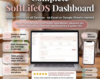 ソフトライフプランナー – スローライフ、休息、境界線、喜びのダッシュボード（デジタル版）