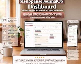 Menopause Symptom Journal & HRT Tracker – Doctor Visit Prep, Offline Log