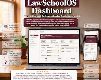 Planificador para la Facultad de Derecho: Resúmenes de casos de FIRAC, seguimiento de esquemas, registro de exámenes (descarga digital)