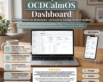 OCD Calm Structure Planner – Daily Anchors, Schedule, Good Enough Practice (Digital Download)