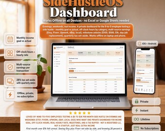 Side Hustle Planner – Income Tracker, Tax Calculator, Offline Dashboard