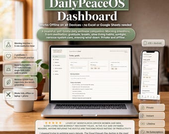 Daily Peace Planner – Mindfulness, Slow Living, Gratitude, Nervous System Care (Offline App)