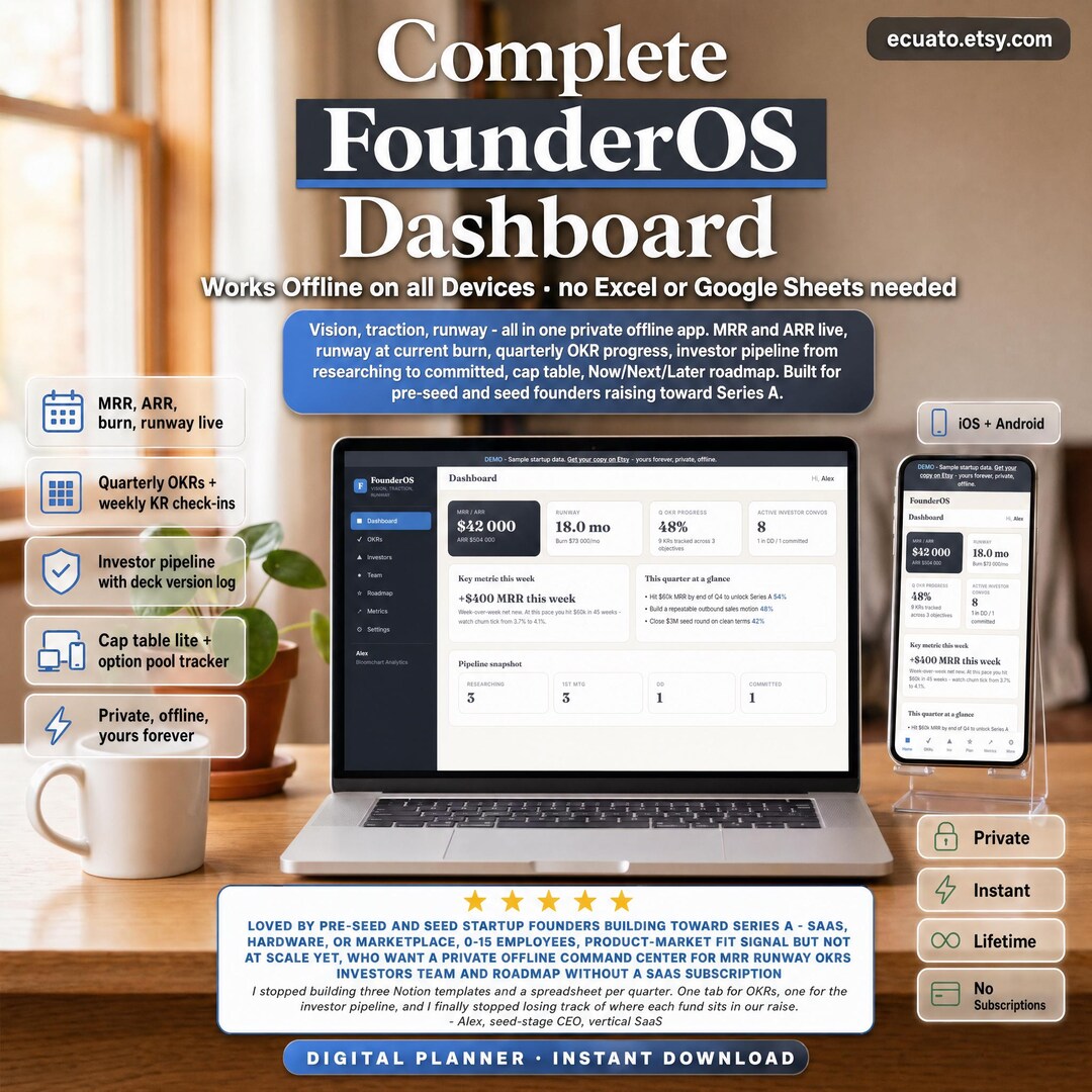 Founderos Dashboard: Startup OKR Tracker, Investor CRM, Fundraising ...