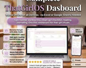 ThatGirlOSダッシュボード – 日々の習慣、読書記録、日記（デジタルプランナー）