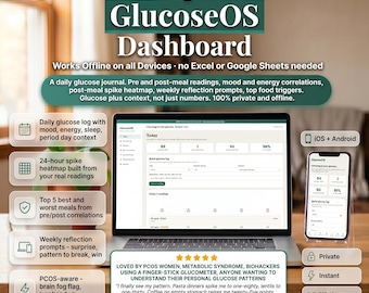 Glucose Wellness Journal – Daily Log, Heatmap, PCOS Insights (Offline App)