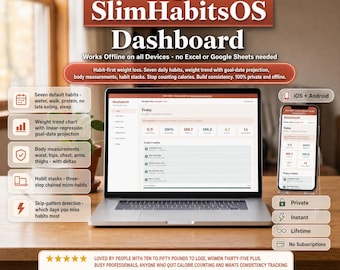 Habit Tracker Planner – Weight Loss, Body Measurements, Offline App