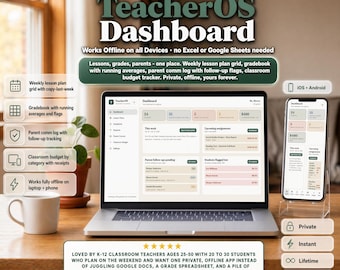 Panel de control para el profesor: planes de clase, registro de calificaciones, comunicación con los padres (descarga digital)