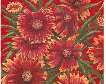 Indian Blanket flower, image sublimated on ceramic coffee cup.