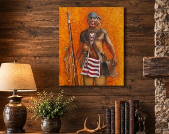 Art Print | GaSvLeNv | South East Warrior | Eastern Cherokee | Limited Edition Gicleé Print on Canvas | Unframed..