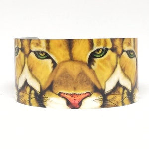 Cuff Bracelet, Cherokee Panther Clan, Native American, Sublimated, Lightweight Aluminum 1.375 Inches