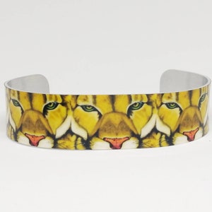 Cuff Bracelet, Cherokee Panther Clan, Native American, Sublimated, Lightweight Aluminum .75 Inches