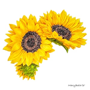 Ceramic Tile, Sunflower art, wildflowers, yellow floral, image sublimated on a decorative, ceramic tile w easel back and tab for hanging.