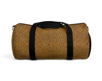 Duffel Bag, Gym bag, Native American, Euchee Basketweave design, Powwow bag