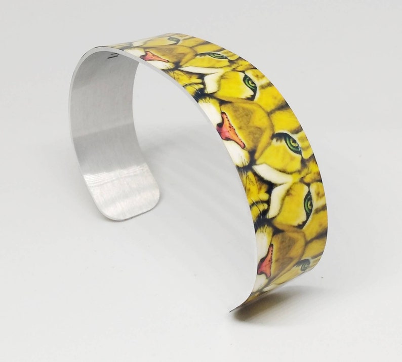 Cuff Bracelet, Cherokee Panther Clan, Native American, Sublimated, Lightweight Aluminum image 8