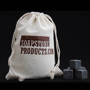 Soapstone Rocks - Hot or Cold Drink Cubes-  &quot;Whiskey Rocks&quot; - Organic