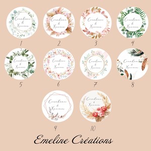 24 personalized self-adhesive labels, round labels - 4cm