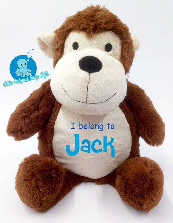 personalised monkey teddy