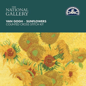 DMC - The National Gallery Vincent Van Gogh Sunflowers Counted Cross Stitch Kit