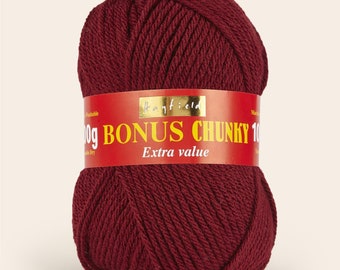 Hayfield Bonus Chunky 100% Acrylic Yarn 137 m / 150 yrds - Claret 0841