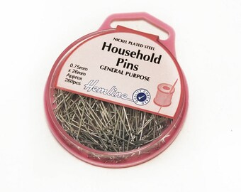 Hemline Household Pins 26mm 260 pcs